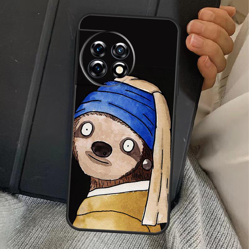 Funny Sloth Case For OnePlus 13R 12R 10R 13T 10T 8T 15 13 12 11 Nord CE 4 3 2 Lite N20 N30 Nord 5 Cover