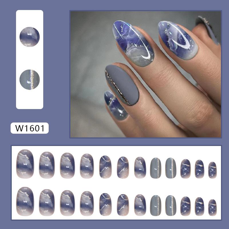 

Накладные ногти Носите ногти Европейские и американские съемные накладки для ногтей Накладки для ногтей Smudge Короткие миндалевидные накладки для ногтей