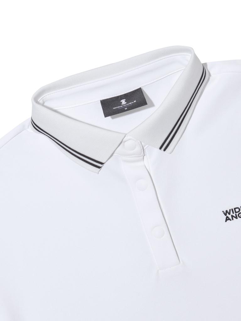 WIDEANGLE To Essential Polo Shirt L_White