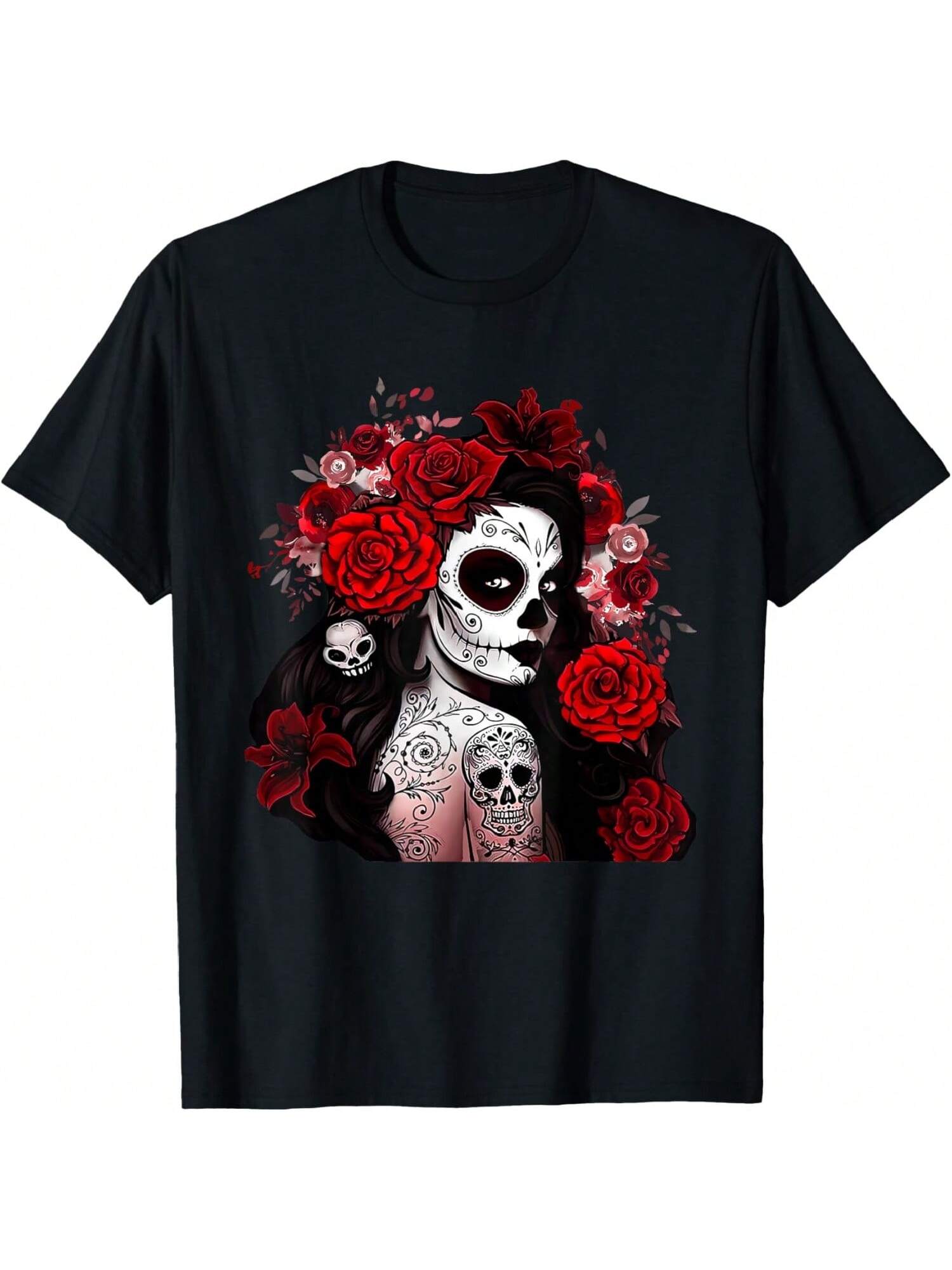 

Camiseta de mujer Día de los Muertos, Calavera de azúcar mexicana S