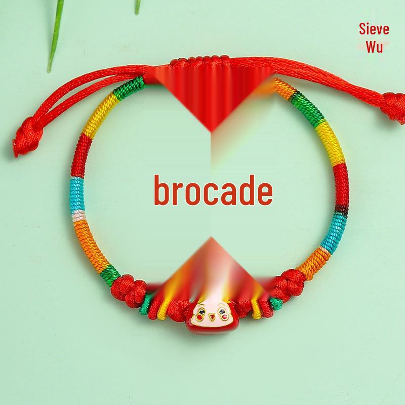Dragon Boat Festival Five-Color Zongzi Bracelet – Handmade Ethnic Style Wristband for Kids & Adults.