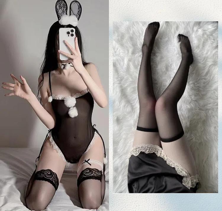 New sexy underwear female cute free open bunny sexy uniform temptation perspective one-piece suit