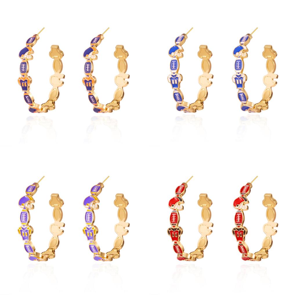 Stylish Geometric Earrings For Sports Fans With Nickelfree Posts