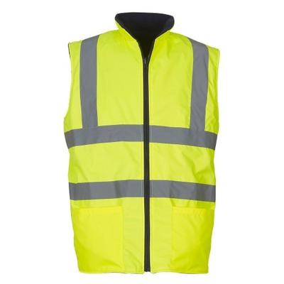 Unisex Adult Reversible Fleece Hi-Vis Body Warmer