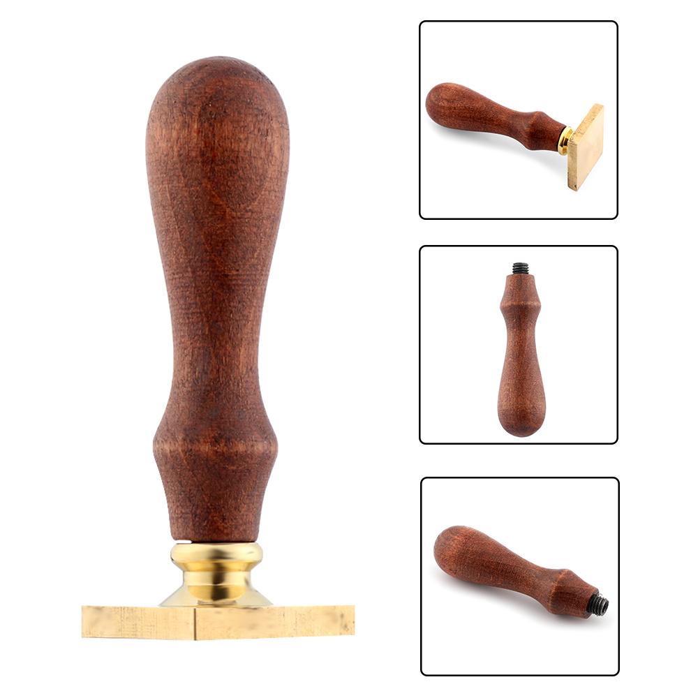 Wooden Wax Sealing Stamp Handle Brass Sealing Wax Stamps Head Retro Rosewood Handle Wax Seal Copper Head for Scrapbooking