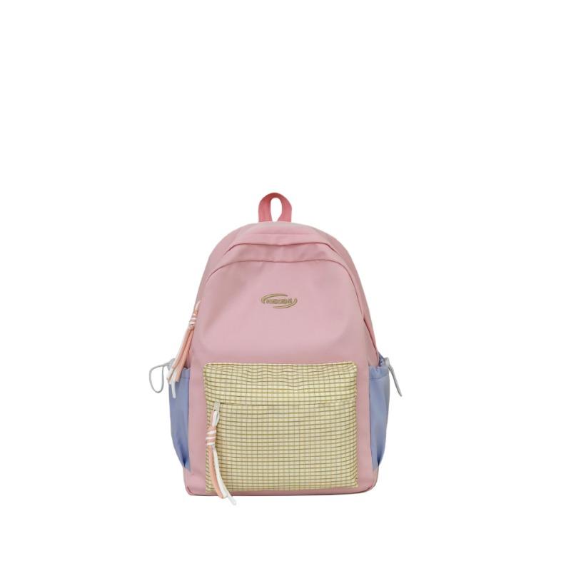 

Милый и свежий рюкзак для студентов колледжа Легкая сумка для поездок на работу и на каждый день With pendant розовый