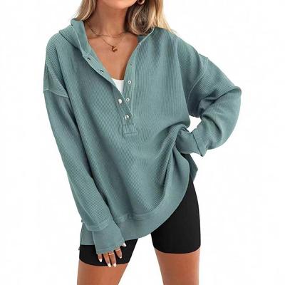 Neuer Unabhängiger Bahnhof Damen Hoodie Herbst und Winter Einfarbige Lockere Raglanärmel Sweatshirt