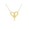 Used AHKAH K18 Fil Rouge Heart Petit Sway Swing Diamond Necklace