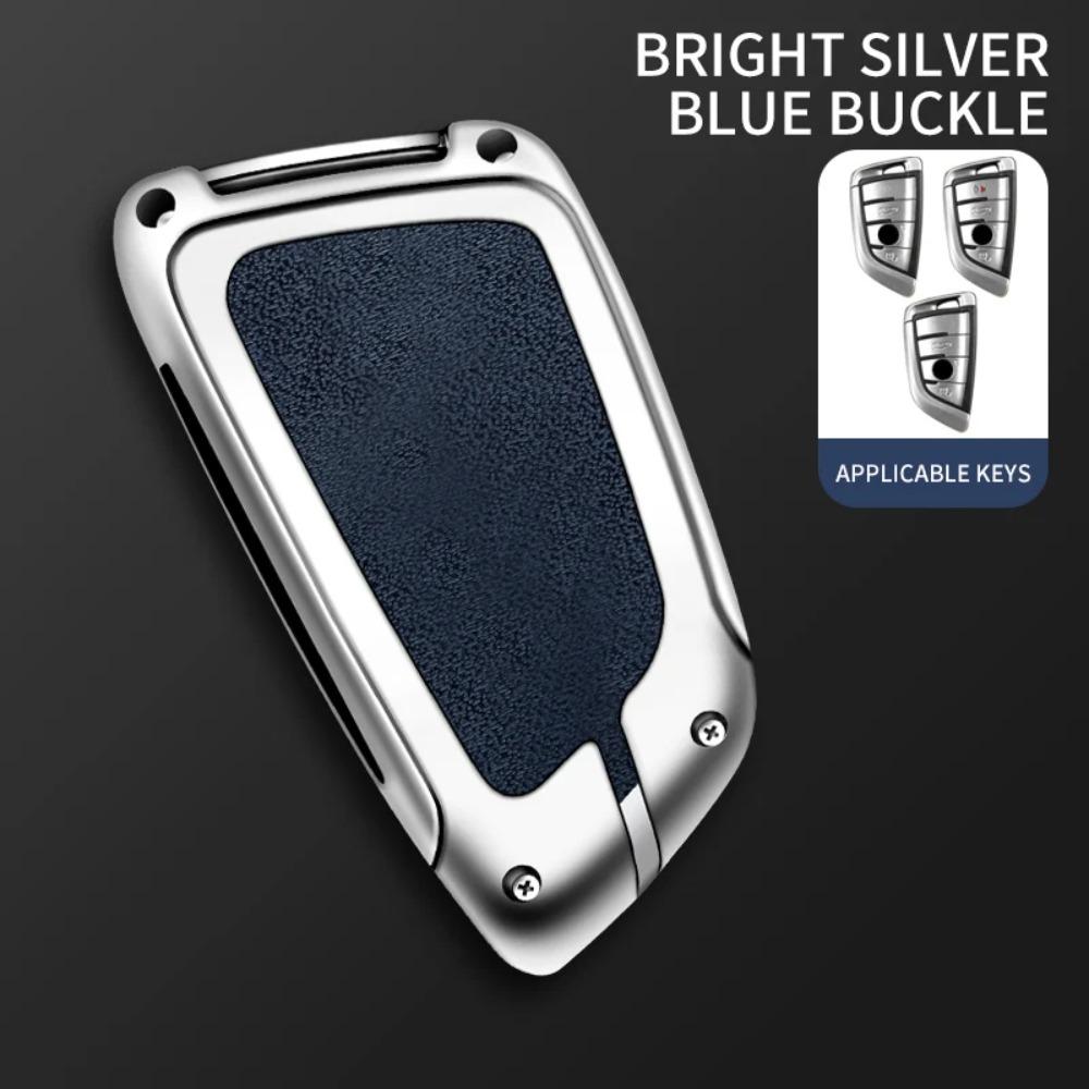 BMW Car Metal Key Case Cover Shell for BMW X1 X3 X5 X6 X7 1 3 5 6 7 Series G20 G30 G11 F15 F16 G01 G02 F48 Key Chain Fob