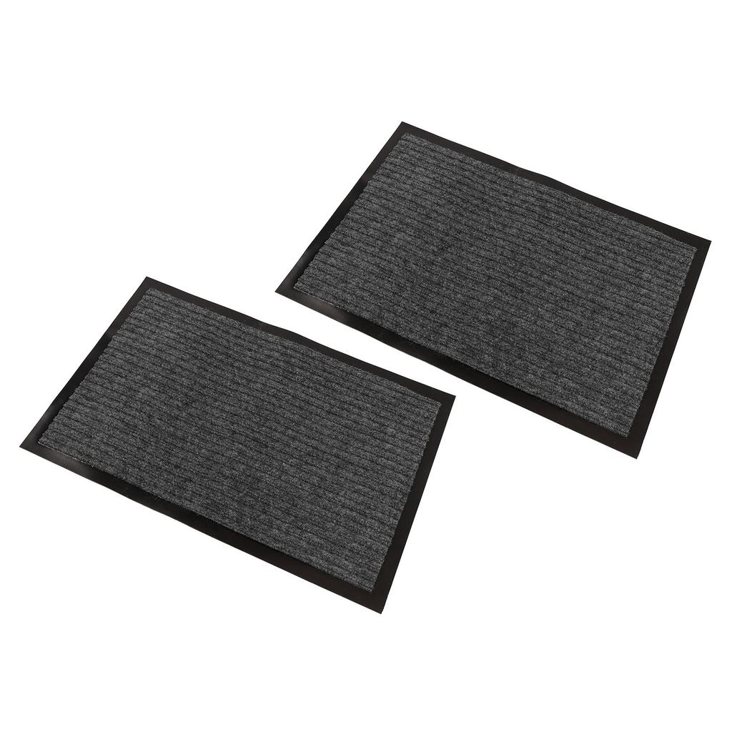 2PCS Indoor Door Mat Chemical Fiber Absorbent Non Slip Machine Washable Floor Rug for Bathroom