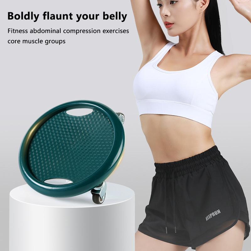 Women'S Multifunctional Abdominal Wheel Board With Mat, 360° Rotating, For Full Body Fat Burning Tummy Weight Control Gym