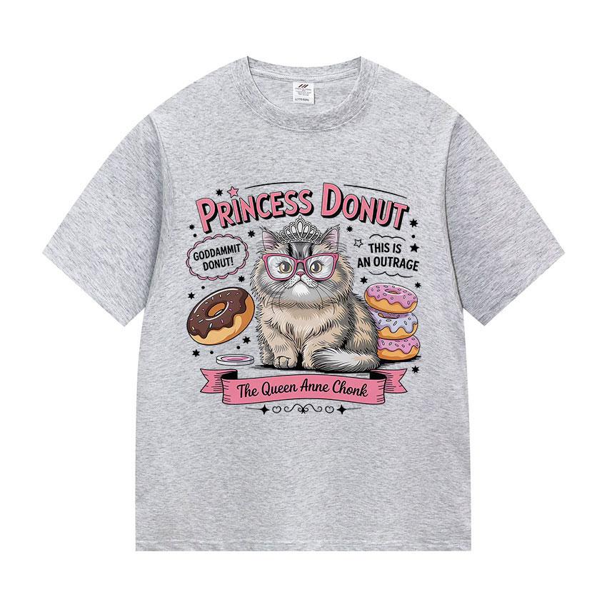 Princess Donut Dungeon Funny Graphic Tshirts Unisexs Women Cute Gamer Cat 100 Cotton T Shirt Summer ONeck Short Sleeve T Shirts