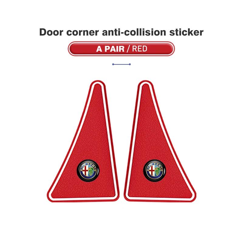 2pcs Car Door Corner Anti-collision Durable Protective Stickers For Alfa Romeo Giulia 147 Mito 156 159 166 GT Stelvio Brera HU6