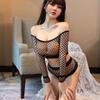 Women Lingerie Disposable Hand Tear Hollow Open Bra Sexy Fishnet Underwear Women Black Erotic Pantyhose