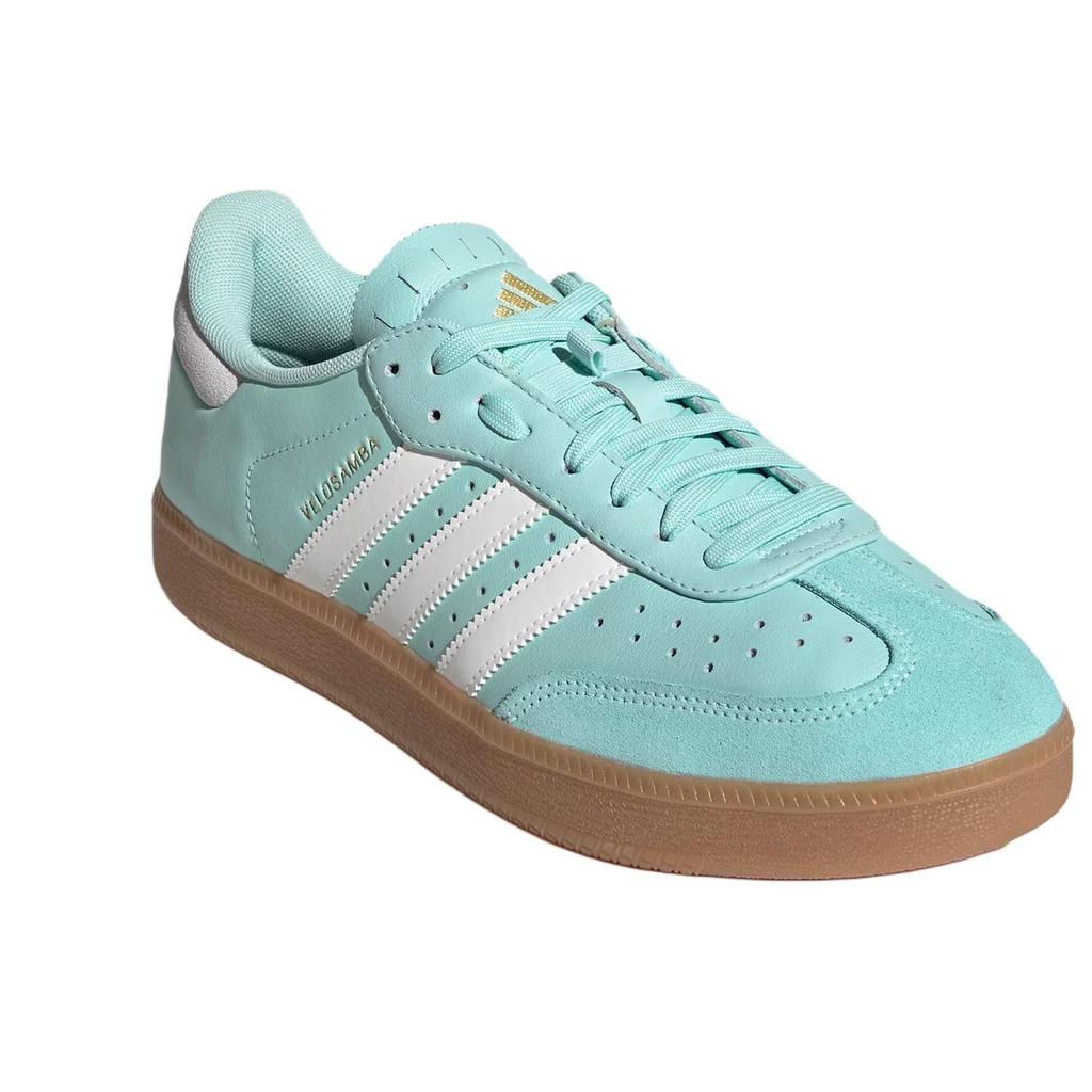 Adidas Originals Velosamba Leather Unisex Semi Flash Aqua Cloud White Gold Metallic IE5825