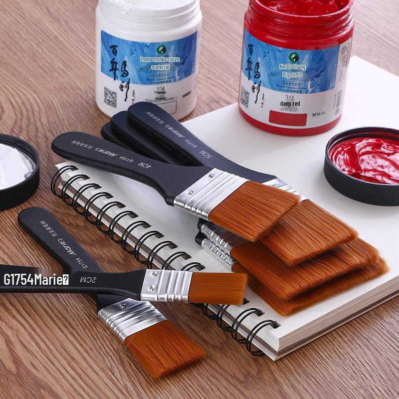 Mali G1754 Nylon Paint Brush Set for Gouache, Acrylic, Oil and Wall Art
