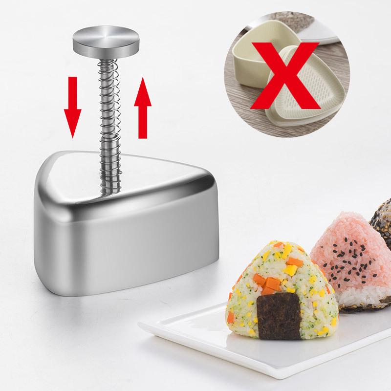 Sushi Mold DIY Rice Ball Mold Stainless Steel Creative Bear Flower Shaped Triangular Rice Ball Lunch Tool Sushi Kitchen Tools