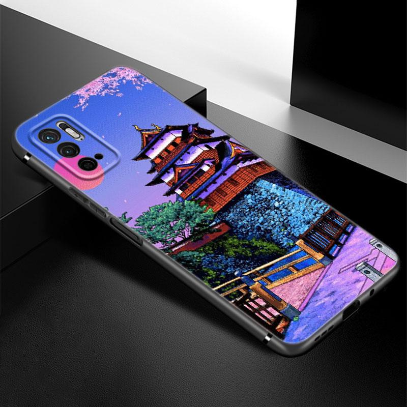 Ukiyo-e Japanese Style Art Phone Case For Xiaomi Redmi Note 7 8 9 10 Lite 11 11E 11T 12 Pro 11S 4G 10T 5G 8T 9S 10S Black Cover