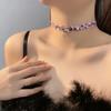 Plush Chokers Necklace Pink Leopard Print Neck Accessories Star Pendant Necklaces  for Women Girls