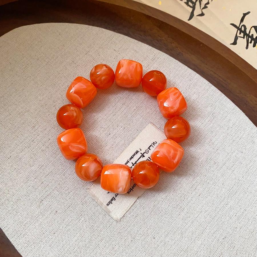 Acrylic Irregular Geometric Beaded Light Luxury Bracelet - Simple Versatile Accessory