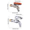 Cold Weather Resistant Faucet Not Theft Mechanism Pressure Output Water Spigot Suitable for Gardening Laundry Use