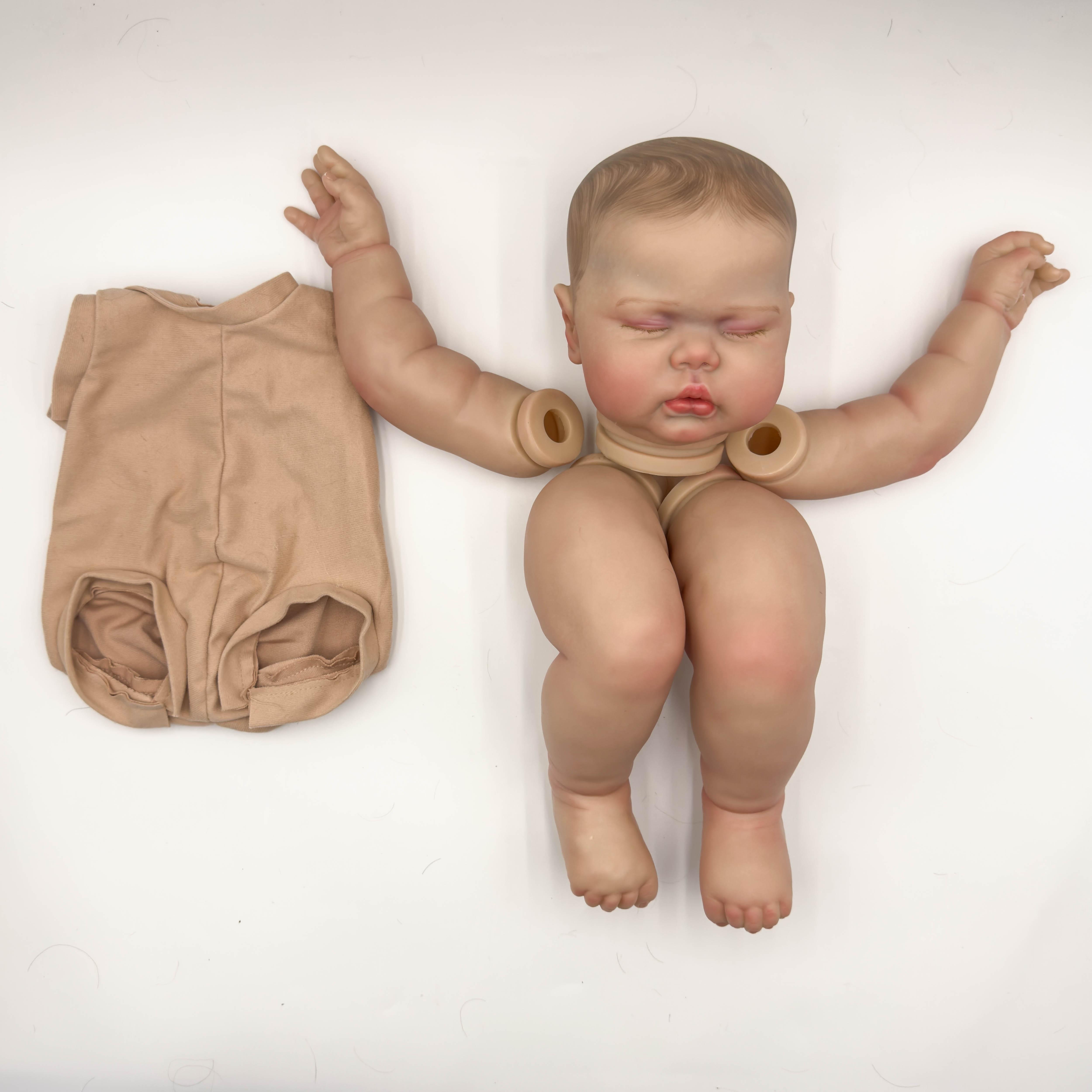 NPK 24inch Pickle Paint Doll Kit  Already Painted Doll Parts Lifelike Reborn Baby DIY Toys 60CM белый