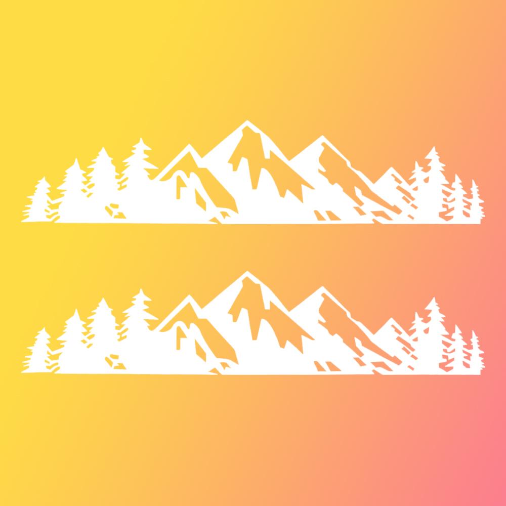 Autoaufkleber Wald Schneeberg Grafik Auto Stoßstangenaufkleber Motorrad Karosseriedekoration Vinyl Aufkleber Auto Styling Modifikation