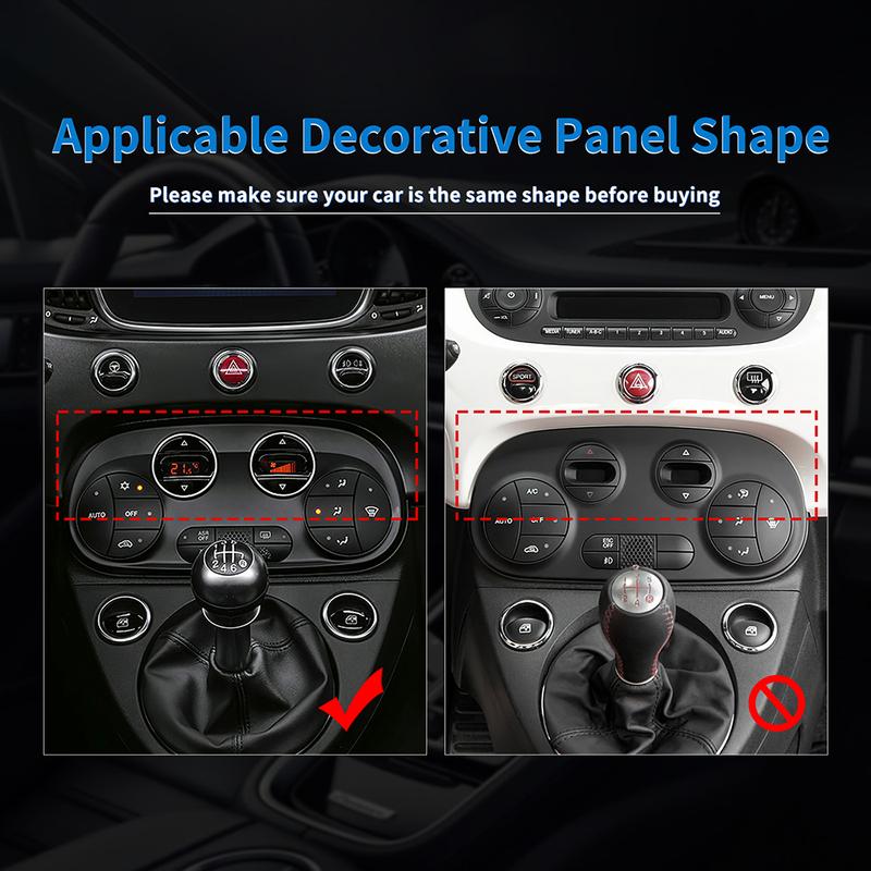 Real Hard Carbon Fiber For Abarth 595 2012-2017 2018 2019 2020 2021 2022 2023 Abarth 695 2017-2023 Fiat 2008-2023 AC Control.