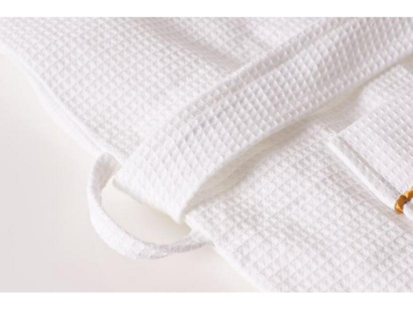Five-Star All-Cotton Waffle Weave Unisex Bathrobe – Absorbent Hotel & B&B Sleepwear, One-Size 