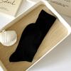 Simple Plain Color Stacked Socks Women'S Mid-Length Summer Thin Solid Color Calf Socks Candy-Colored Trendy Socks