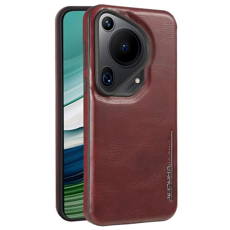 Luxury Magnetic Leather Case For Huawei Pura 70 Ultra Mate 60 Pro Plus Mate 50 40 Pro Camera Bumper Hard Cover Support Car Mount