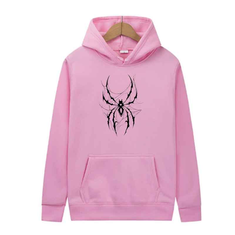 Originality Spider Print Men Women Top Spring Autumn Winter Casual Long Sleeves Hoodie Sweatshirts Street Trends Unisex Clothing