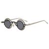 Round Metal Frame Sunglasses Retros Trendy Light Weight Sunglasses with Sun Protecting for Outdoor Activity