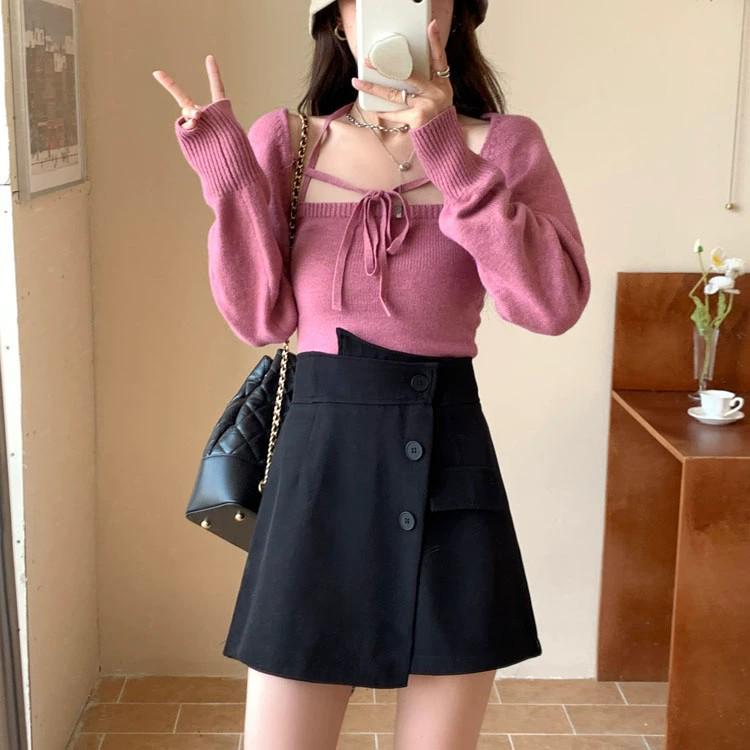 Plus-Size High Waist Loose Fit Slimming A-Line Culottes for Spring/Summer 2024