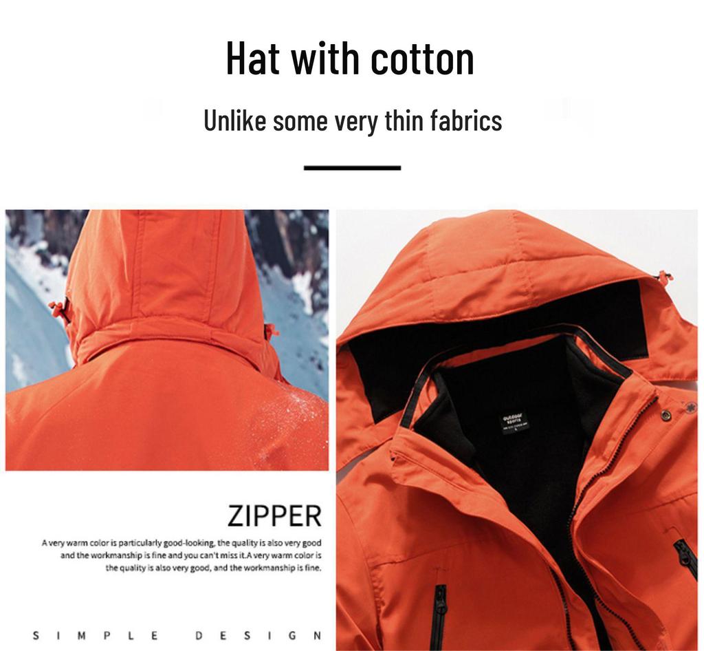 Men's 3-in-1 Winter Ski Jacket: Windproof & Waterproof