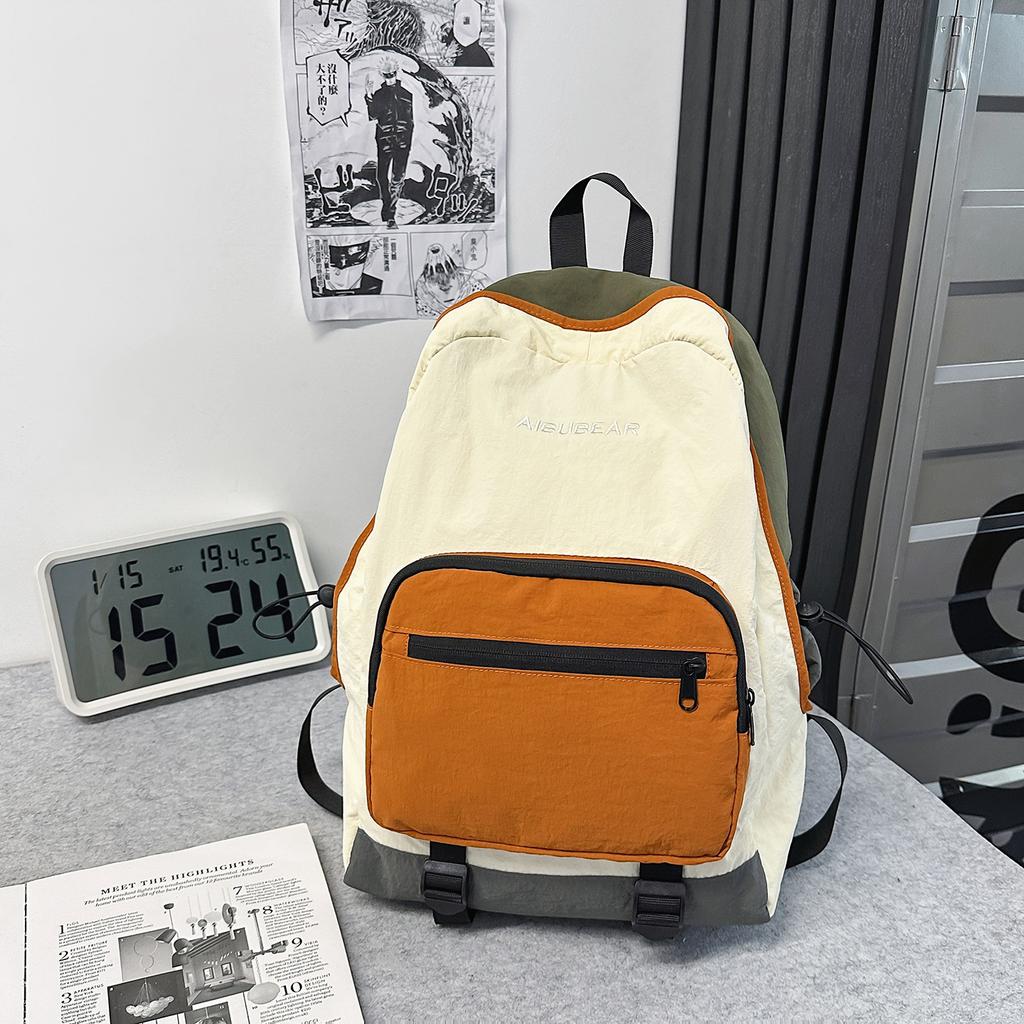 Backpack Men'S And Women'S High-Value Casual Schoolbag Large-Capacity Commuting Multi-Color Lightweight Backpack Couple Sports Bag