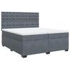 Maison Exclusive - Sommier à lattes de lit et matelas Gris foncé 200x200cm Velours