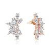 S925 Sterling Silver Leaf Moissanite Stud Earrings – Classic Light Luxury Internet Celebrity Style