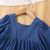 Girls' Fashion Cute Solid-Color Doll-Style Forest-Inspired Long-Sleeve Sweet Dress