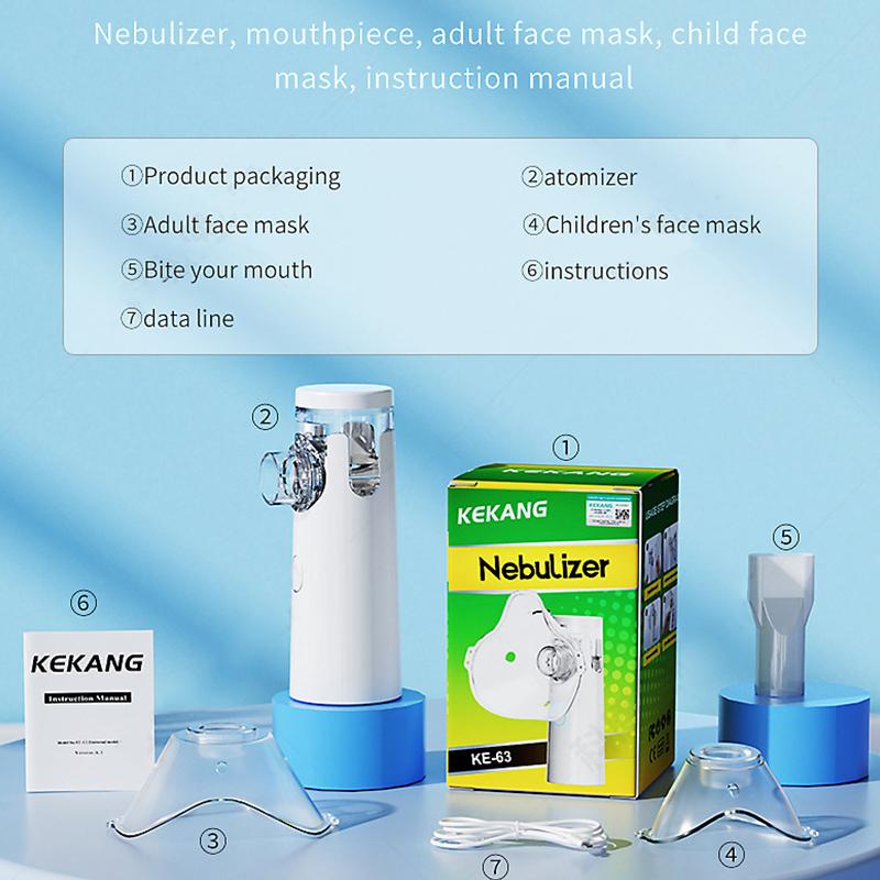 Home Medical Portable Handheld Nebulizer Children'S Silent Bilateral Ultrasonic Micro-Mesh Nebulizer