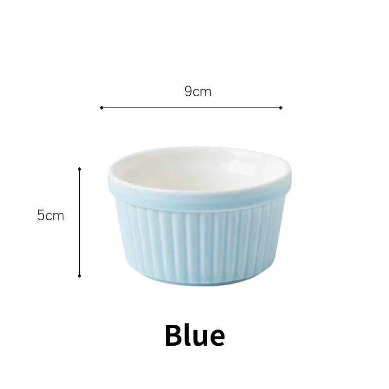 Dessert-Temperatur-Schüssel Haushalt Zoll Pudding Shufulei 3,5 Eierschüssel Baby Backofen Hohe Schüssel Dampfbeständig Keramik