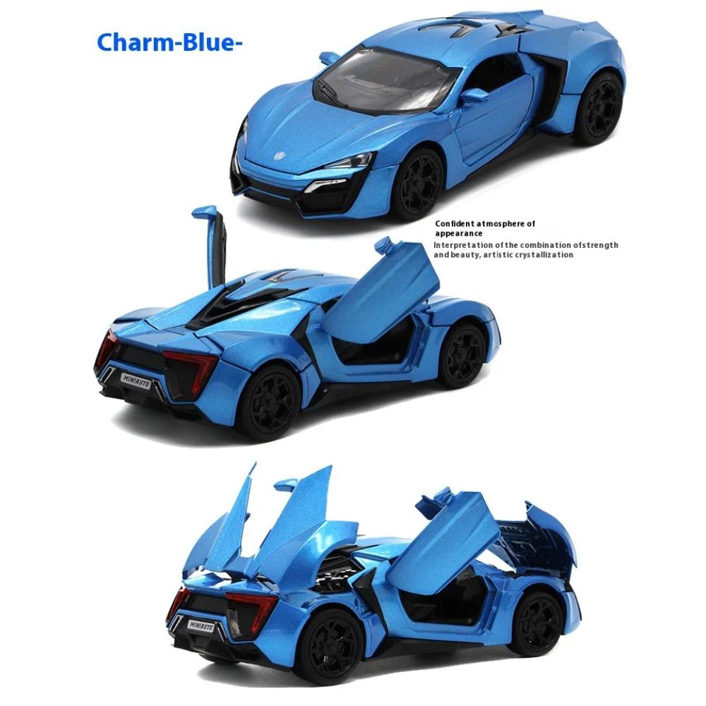 1/32 Simulated Alloy Laiken Sports Car Model Car, with Sound and Light Children's Toys, Boys' Holiday Gift Ornaments