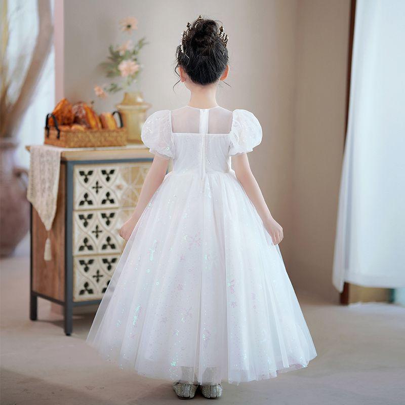 2025 Girls' Princess Flower Girl Dress: Long, High-End Gauze for June 1st Performance or Summer Events