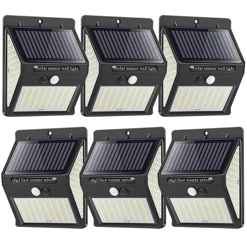 Hot Sale 144 LED Solar Light Wireless PIR Motion Sensor Waterproof Wall Lamp Solar Powered Sunlight Street Lamp Garden Decor