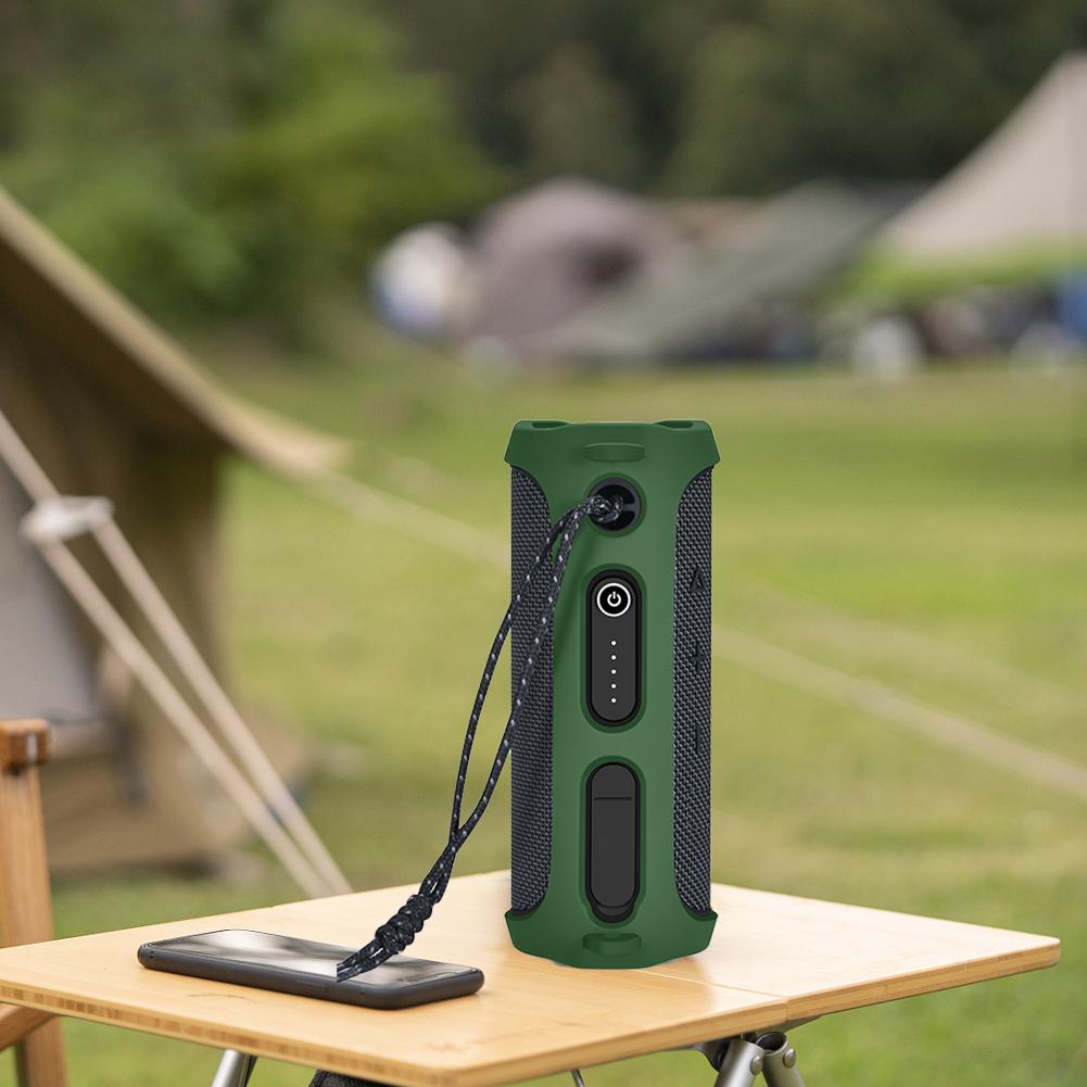 Zachte Luidsprekerhoes Draagbare Beschermhoes met Schouderriem en Karabijnhaak Luidspreker Anti-val Schaal voor JBL FLIP ESSENTIAL 2