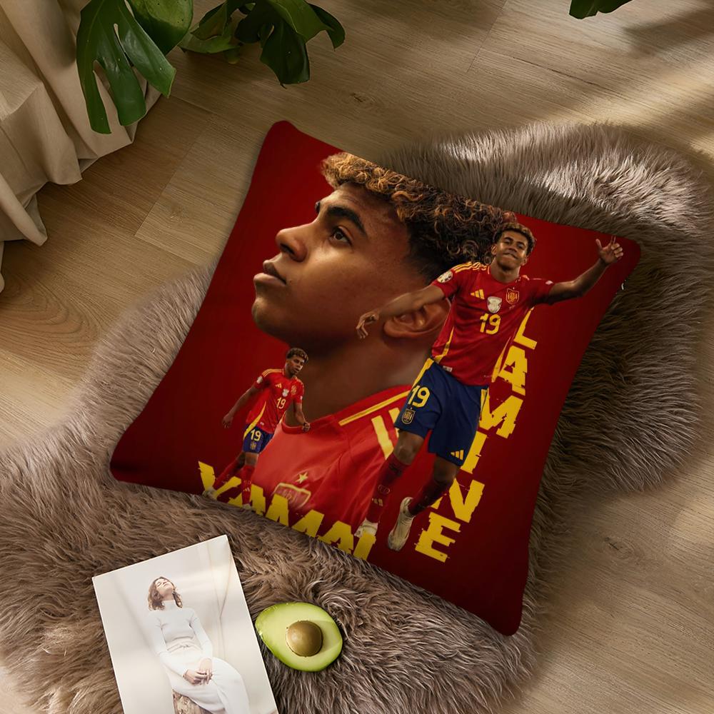 Federa Cuscino Calcio L-Lamine Y-Yamal Soggiorno Divano Casa Ufficio Negozio Copertura Stampa Comfort Decorazione Semplicità Nordica
