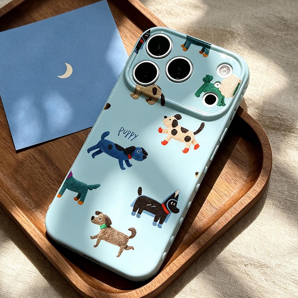 

Felt Dog Anti-Fall Case for iPhone 15/16/17/17 Pro Max iPhone 17 Pro