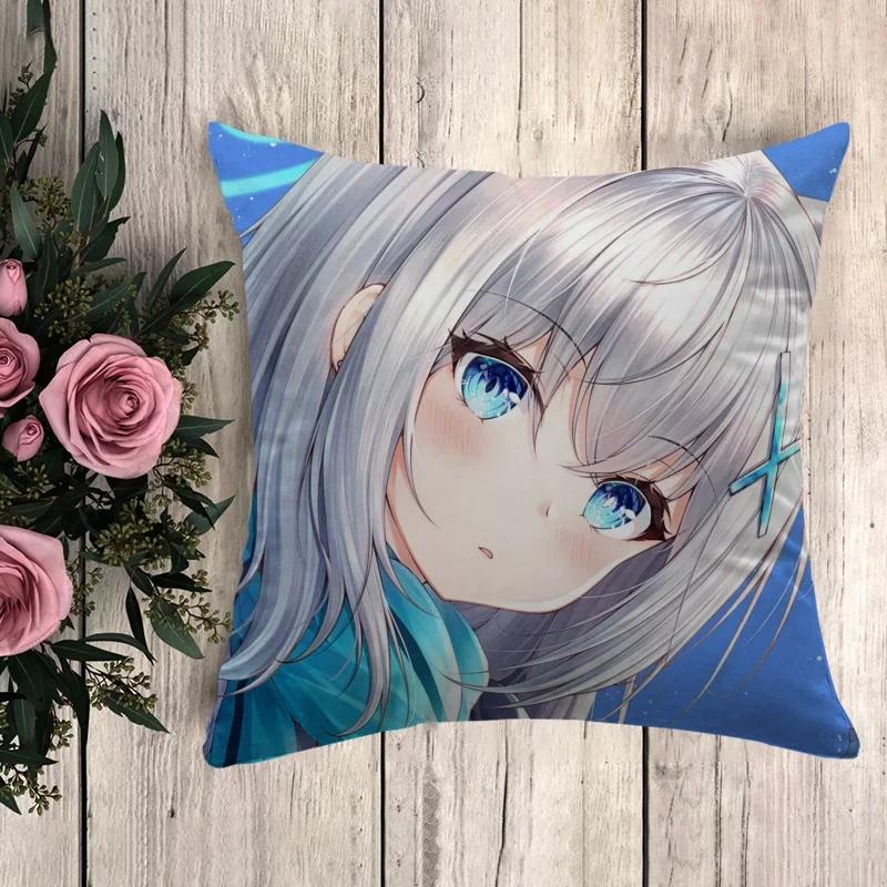 Anime Pillow Blue Archive Fall Decor Cushion Cover x Pilow Cases Car Decoration Throw Pillows Decorative Pillowcases