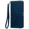Elegant Butterfly Floral Flip Leather Phone Case for OPPO Reno15 5G Long Shoulder Strap Wrist Lanyard Cover