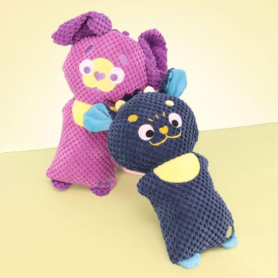 Squeaky Dog Toys for Small Dogs and Puppies Cartoon Shape Chew Toy Corn Velvet Interactive Chew Toy for Teeth Cleaning and Oral Care